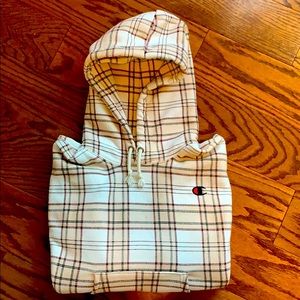 Champion plaid hoodie (x-small)